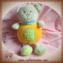 GIFI SOS DOUDOU OURS BEIGE BOULE ORANGE CARRE VERT ABC