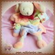 DOUDOU ET COMPAGNIE SOS LAPIN PAULIN MARIONNETTE VELOURS ORANGE VERT VIOLET