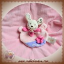 BABYNAT BABY NAT SOS DOUDOU LAPIN ECRU PLAT ROSE FLEUR