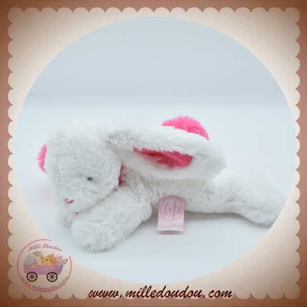 DOUDOU ET COMPAGNIE LAPIN POMPON FRAISE ALLONGE BLANC PM DC2680