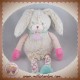 DOUDOU ET COMPAGNIE SOS LAPIN FOURRURE BLANC BEIGE CHINE LES CHOUPIDOUX DC2763