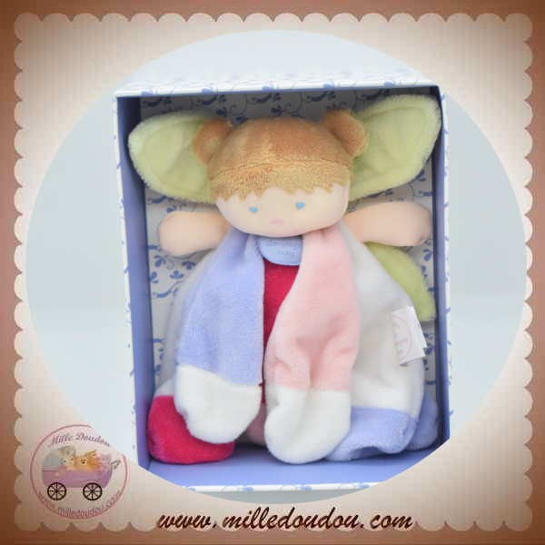 Doudou Demoiselle Plat Fille Rose Compagnie - Coeur de Doudou