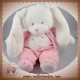 TEX SOS DOUDOU LAPIN BLANC ROSE POINTS ECHARPE