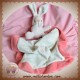 PLAYKIDS BY CMI SOS DOUDOU LAPIN ROSE MOUCHOIR BLANC 