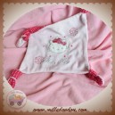 SOS SOS DOUDOU CHAT MOUCHOIR PLAT ROSE HIVER FLOCON HELLO KITTY NOEUD