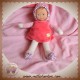 COROLLE SOS DOUDOU POUPEE ROBE ROSE TREFLE VERT