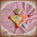 BABYNAT BABY NAT SOS DOUDOU OURS BEIGE PLAT LOSANGE JAUNE ORANGE MUSICAL