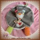 TITOUTAM SOS DOUDOU OURS GRIS PLAT ROND COEUR DOUX