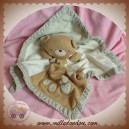 NATURES PUREST SOS DOUDOU OURS PLAT BEIGE MARRON COEUR OISEAU