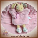 BABYNAT BABY NAT SOS DOUDOU LAPIN MARIONNETTE ROSE FLEURS