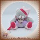 BABYNAT BABY NAT SOS DOUDOU CHAT OURS GRIS VIOLET ROSE FLUORESCENT LUNE