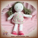 JACADI SOS DOUDOU POUPEE MADELEINE ROBE FLEUR ROSE