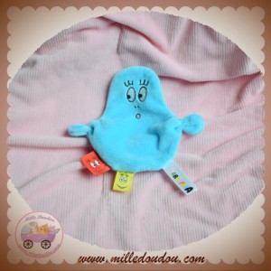 JEMINI SOS DOUDOU BARBAPAPA PLAT BLEU 14 cm ETIQUETTES