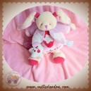 DOUDOU ET COMPAGNIE SOS LAPIN ECRU ROSE FLUORESCENT ETOILE HIBOU MUSICAL