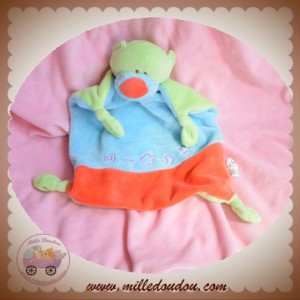 TENDER TOYS SOS DOUDOU OURS PLAT BLEU VERT ROUGE ETOILES