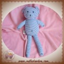 PETIT BATEAU SOS DOUDOU OURS TISSU RAYE BLEU