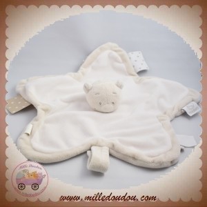 NOUKIE'S SOS DOUDOU OURS BEN PLAT BLANC ETOILE ETIQUETTES