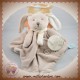 BABYNAT SOS DOUDOU LAPIN LAYETTE GRIS PLAT ROND MARIONNETTE