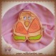 HEMA SOS DOUDOU POULE OISEAU PLAT MOUCHOIR ORANGE VERT