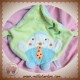 NICOTOY SOS DOUDOU MOUCHOIR PLAT POULE OISEAU VERT BLEU CRAVATE