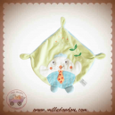 NICOTOY SOS DOUDOU MOUCHOIR PLAT POULE OISEAU VERT BLEU CRAVATE