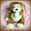 HISTOIRE D'OURS SOS DOUDOU SINGE MARRON ECRU AIMANTE 30 cm