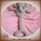 PREMAMAN NATTOU SOS DOUDOU ELEPHANT GRIS ROSE HOCHET