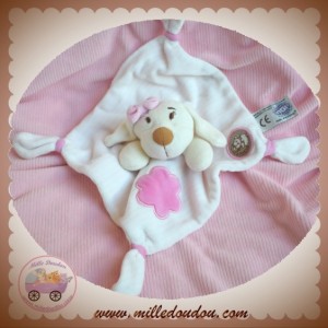 MGM SOS DOUDOU CHIEN ECRU PLAT ROSE FLEUR DODO D'AMOUR