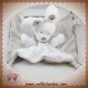 NICOTOY SOS DOUDOU LAPIN PLAT BLANC GRIS ETOILES