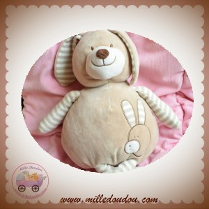 SOFT FRIENDS LGRI SOS DOUDOU LAPIN ECRU BEIGE RAYE