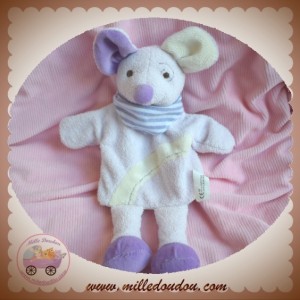 JJA SOS DOUDOU SOURIS MAUVE VIOLET MARIONNETTE