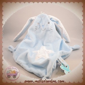 TEX SOS DOUDOU LAPIN BLEU PLAT LOSANGE ETOILE BRILLANTE