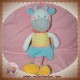 MOTS D'ENFANTS SOS DOUDOU VACHE GIRAFE ROBE TRIANGLE JAUNE BLEU