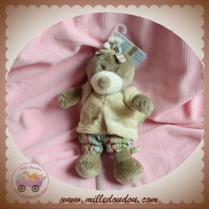 NOUKIE'S SOS DOUDOU TAUPE BRUN EMMA TIDOU 15 cm