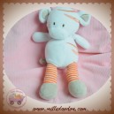 DIVERS SOS DOUDOU COCHON BLANC JAMBES RAYEES ORANGE