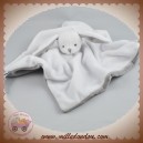 JACADI SOS DOUDOU LAPIN PLAT BLANC DOS GRIS