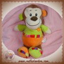 TOI TOYS SOS DOUDOU SINGE MARRON VERT ORANGE