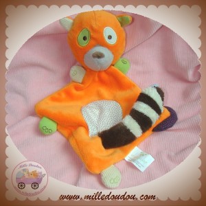 PANDI PANDA SOS DOUDOU PANDA PLAT ORANGE ROND POIS VIOLET