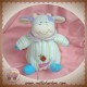 ELUZ SOS DOUDOU VACHE HOCHET BLANCHE RAYE VERT MAUVE BLEU COCCINELLE