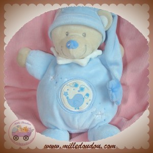 NICOTOY SOS DOUDOU OURS ECRU BOULE BLEU OISEAU ETOILE