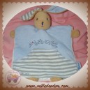 KALOO SOS DOUDOU LAPIN BEIGE PLAT BLEU P'TIT MEC