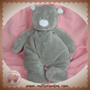 NOUKIE'S SOS DOUDOU OURS NOUKY GRIS TRUFFE BLANCHE