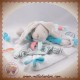 DOUDOU ET COMPAGNIE LAPIN HAPPY PLAT BLANC BLEU DC2986