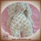 JELLYCAT SOS DOUDOU LAPIN POIL CHINE MARRON BLANC