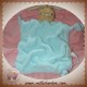 KALOO SOS DOUDOU LAPIN BEIGE PLAT PLUME BLEU VERT EAU NOEUD