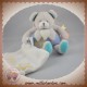 DOUDOU ET COMPAGNIE SOS OURS GRIS FLUORESCENT BLEU ETOILE MOUCHOIR