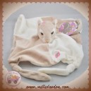 CARREBLANC SOS DOUDOU ECUREUIL LEA MOUCHOIR PLAT BLANC BEIGE TAUPE