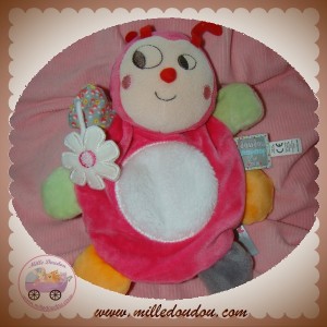 KALOO SOS DOUDOU COCCINELLE MARIONNETTE ROSE BLANC FLEUR KALOO SOS DOUDOU COCCINELLE MARIONNETTE ROSE BLANC FLEUR