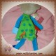 SNOOZE BABY SOS DOUDOU SOURIS BEIGE MARIONNETTE BLEU ET VERT ETIQUETTES