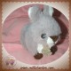 HISTOIRE D'OURS SOS DOUDOU LAPIN GRIS BLANC MARRON HO2540 LAPIDOUX